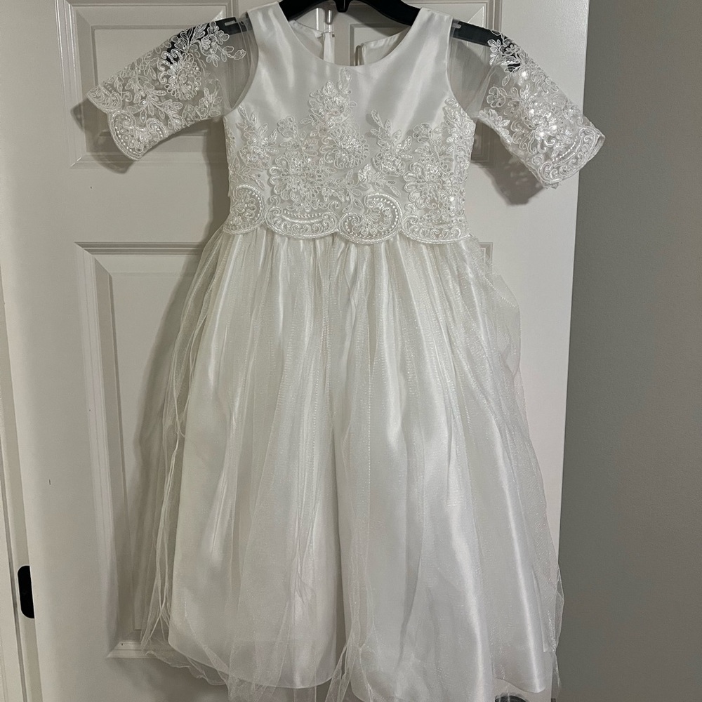 Charming Ivory Lace Kids Dress